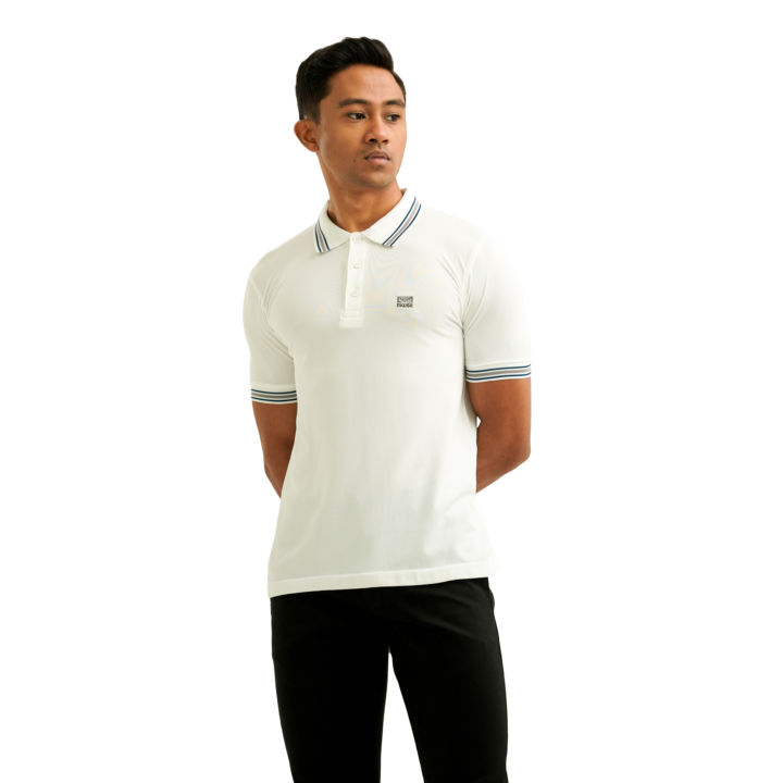 Moose%20Men%E2%80%99s%20Solid%20Seamless%20Polo%20T-Shirt%20-%20Snow%20White%20-%20Image%204