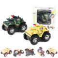 Military Tank Tumbling Tank, Bump and Go Action Toy Car For Kids. 