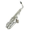 Lark Alto Saxophone Straight Brass Lacquered Gold/ Silver with Hard case, Mouthpiece, Reed, Belt, Cloth, Gloves Alto Saxophone is Suitable for Beginners to Test The Level of Professional Playing Wind Instrument Saxophone. 