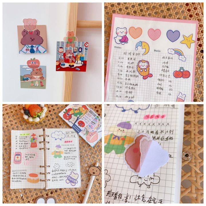 Panda%20Online%20120PCS/Lot%20Cute%20Korean%20Stickers%20Ins%20Waterproof%20Bear%20Cartoon%20Sticker%20Set%20Phone%20Scrapbook%20Decorate%20-%20Image%206