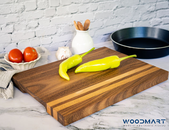 Cutting Board Large Nadun Handmade Butcher Block Chopping board with handles