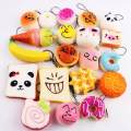 Panda Online 5PCS Kawaii Mini Soft Squishy Foods Doughnut Lovely Cake Cute Bread Phone Straps Charm. 