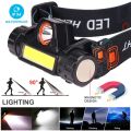 New USB Rechargeable Headlight Powerful XPE+COB Headlamp Head Torch IPX6 Waterproof Head Light with 1200mAn Built-in Battery. 