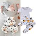 Newborn Kid Baby Boy Girl Summer Clothes Jumpsuit Romper Pants Outfit 2Pcs Hot New. 