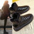 New Non-Slip Waterproof Women's Warm Winter All-Matching Snow Boots Women 2024 Fashionable Fleece-Lined Shoes Thick Cotton Shoes. 