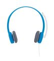 Logitech H150 Wired Headset, Stereo Headphones with Rotating Noise-Cancelling Microphone, Dual 3.5 mm Audio Jack, In-Line Controls, PC/Mac/Laptop - Blue. 