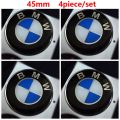 4Pcs 3D BMW Logo Wheel Hub Center Cap Labeling Of Steering Wheel Rim Shaft. 