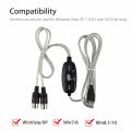 MIDI to USB Cable Converter Connector PC to Synthesizer Music Keyboard Adapter for Home Music Studio. 