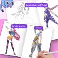 Children's Holiday Gifts Rumi Zoey Mira Kpop Demon Hunters Coloring Book Multi Scene Watercolor Tracing Painting Book Cute Cartoon Diy Coloring Book. 