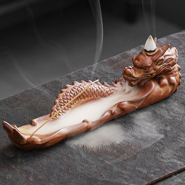 【The Quiet Page】Dragon Ceramic Incense Burner Incense Stick Holder