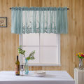 Modern Lace Hem Roman Short Window Curtain for Coffee Kitchen Cabinet e Decor. 