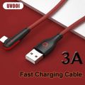 UVOOI 3A 90 Degree USB Charger Cable Fast Charging Elbow Data Transfer Cable for iPhone 6 7 8 Plus 11 12 13 Pro Max X XR iPad. 