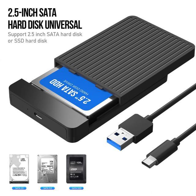 Qiilu étui Usb 3.0 Vers Sata Boîtier De Boîtier De Disque Dur Externe