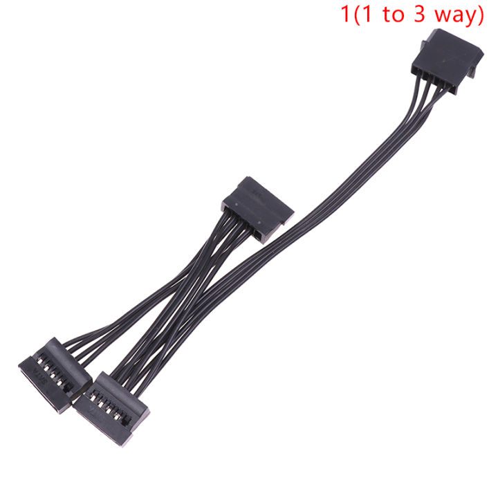 4Pin 1 Male To 3/4/5/6 Female Splitter Adapter SATA Power Hard Disk Extension Hard Drive Cable Cologo