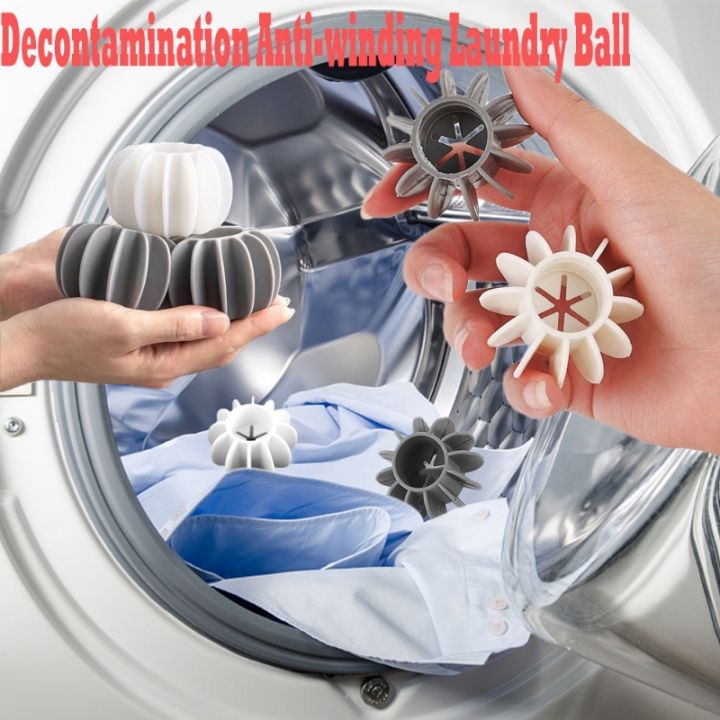 Home Silicone Reusable Decontamination Anti-tangle Laundry Balls / Soft Washing Machine Cleaning Ball Laundry Accessories
