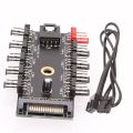 HUB Cooler Speed Controller Splitter Adapter Socket Adapter PC 1 to 10 3Pin 4Pin PWM Cooling Fans. 