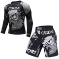 【13 S】 Boxing Set Compression Rashguard BJJ Kickboxing Tight T-shirts Muay Thai MMA Fitness Sportsuit. 