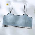 WHPC New Simple Sports Top For Girls Striped Fashion Women's Underwear Comfort Cotton Lingerie Breathable Tube Top Bras Teenager. 
