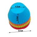 6/12/24Pcs Silicone Muffin Molds Cupcake Dessert Baking Pans Liners Cups Tool. 