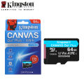 Kingston Canvas Go Plus Micro SD Card 64GB 128GB 256GB 512GB Memory Card V30 U3 Flash Card Up to 170MB/s read for Phone TF Card. 