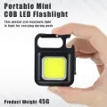 Mini COB LED Flashlight Portable Work Light Rechargeable Pocket Keychains. 