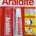 Araldite glue (Epoxy Adhesive). 