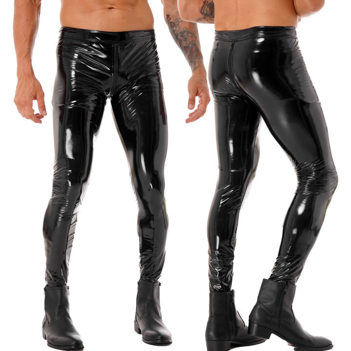 #S-4XL%20Mens%20Wet%20Look%20Patent%20Leather%20Leggings%20Two-way%20Zippehappyr%20Tight%20Long%20Trousers%20Skinny%20Pants%20Clubwear%20Latex%20Leggings%20-%20Image%207