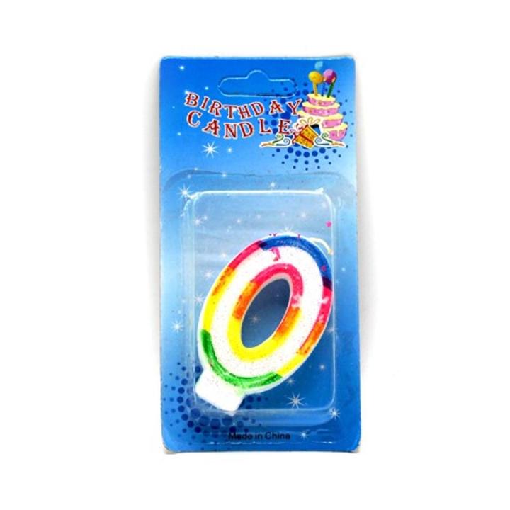 1Pc Colour Happy Birthday Number Cake Candles 0 1 2 3 4 5 6 7 8 9 Cake Topper Kids Girls Boys Bar Party Supplies Decoration