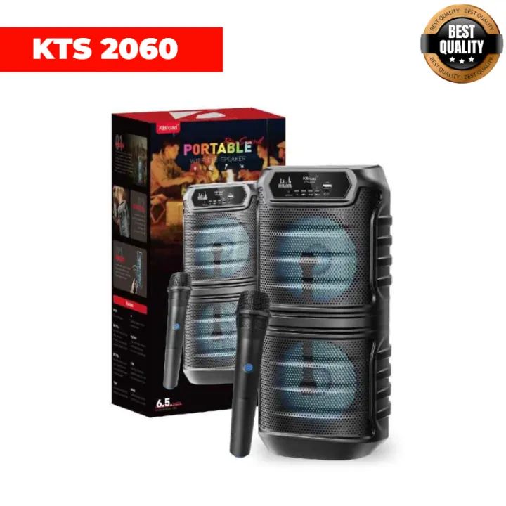 KTS%202060%20Portable%20Bluetooth%20Karaoke%20Speaker%20Dual%206.5%20Inch%20Wireless%20Speaker%20with%20Microphone%20JBL%20Party%20Box%20Type%20USB%20TF%20Card%20AUX%20FM%20RGB%20Lights%20Rechargeable%20Party%20Speaker%20JBL%20Style%20Bluetooth%20Speaker%20Party%20Box%20-%20Image%202