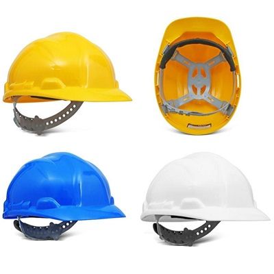 VAULTEX SAFETY HELMET RATCHET TYPE WITH VENTILATION HOLES - SUSPENSION POLYETHYLENE HARD HAT - CONSTRUCTION HARD HAT FOR SAFETY - HEAD PROTECTION HELMET