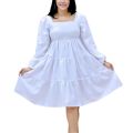 Fashion casual single color frock desaign 2023. 