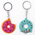 Colorful Keychain Novelty Item Assorted Pack (1/6pcs) Sweet Cake Design Donut Pendant 3D  Cute Dessert Charm for Backpack Decor Kids' Gift Party Gifts Fashion Accessory Collectible Item. 