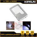 KIPRUN Card Type Magnifiers with LED Light, Portable Jewelry Loupe Reading Magnifying Glass Lens Illuminated Pocket Magnifier. 