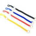 P Buckle Retractable Elastic Colorful Keyring Spring Coil Keychain Chain. 