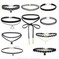WKOUD 22Pcs Choker Set Black Chokers Necklaces For Women Velvet Choker Necklaces Girls Classic Choker Henna Layered Necklace. 