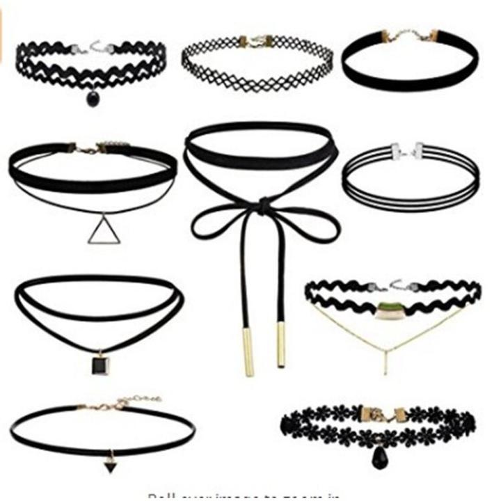 WKOUD 22Pcs Choker Set Black Chokers Necklaces For Women Velvet Choker Necklaces Girls Classic Choker Henna Layered Necklace