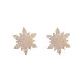 Luxury Crystal Zircon Snowflake Earrings for Women Earings Girl New Ins. 