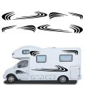 Car Two side RV Stripes Graphics Decals Car Stickers Vinyl Graphics for Caravan Travel Trailer Camper Van. 