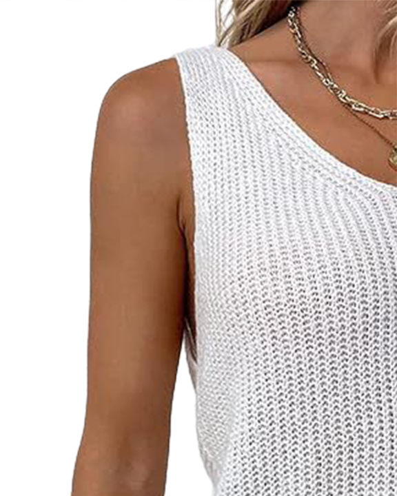 Yfashion%20Women's%20V-Neck%20Sleeveless%20Blouse%20Plain%20T%20Shirts%20Fits%20Tunic%20Tank%20Top%20-%20Image%204
