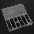 Rubber Grommet Assortment Kit 180Pcs 8 Sizes Wire Ring Electrical Gasket Washer Seal Conductor Set for Protect Cable Hose. 
