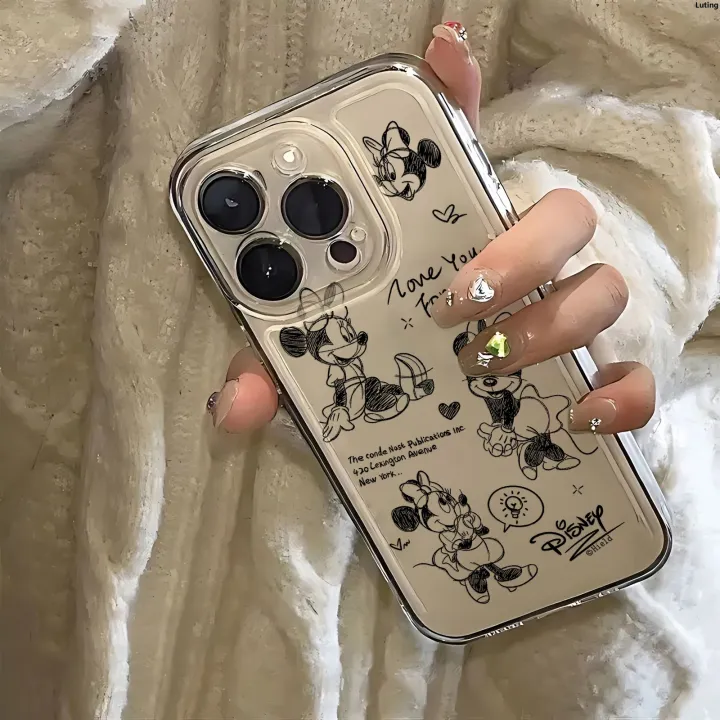 Luting2025%20Face%20R%20XSMaax%20X%20Mouse%20Phone%20Case%20for%20Cartoon%20Mickey%20Mouse%20Minnie%20Mouse%20on%20iPhone%2016%2015%2014%2013%2012%2011%20Mini%20Pro%20Mx%207%208%20Plus%20Clear%20Soft%20TPU%20Back%20-%20Image%206