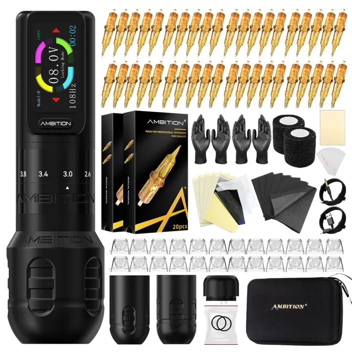 2025%20New%20Ambition%20Seher%20Tattoo%20Set%20Adjustable%202.2-4.2mm%20Stroke%20Touch%20Screen%20Wireless%20Battery%202400mAh%20Tattoo%20Machine%20Kit%20for%20Body%20Artists%20-%20Image%206