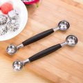[Featured] Double-Sided Fruit Melon Baller Spoon /304 Stainless Steel Ice Cream Platter Spoon Smooth Round Melon Balls Melon Scoop for Watermelon,Ice Cream,Fruits,Sorbet,Meatball. 