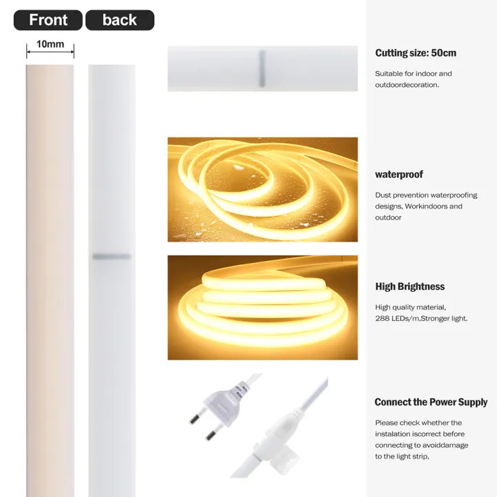 Natural/Warm%20Tube%20Light%20Flexible%20LED%20Waterproof%20Strip%20Neon%20COB%20Light%20Adjustable%20220VLED%20Dimmer%20Switch%20Plug%20Kit%20288%20High%20Gloss%20White%20-%20Image%204