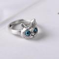 Charm Blue Eyes Cat Rings for Women Girls Cute Animal Trendy Men Jewelry Gifts. 