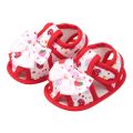 Baby Girls Soft Shoes Flat First Walkers Bowknot Strawberry Floral Print Princess Sandals 0-12M. 