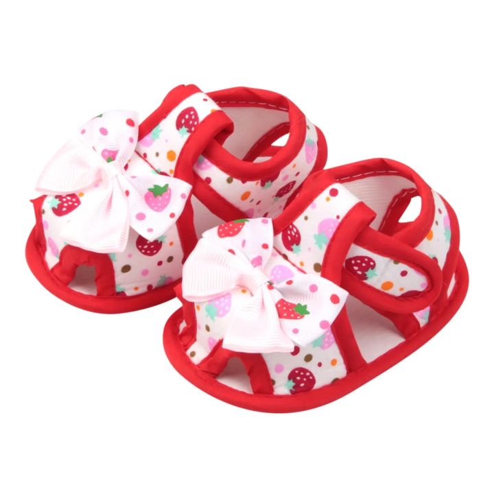 Baby%20Girls%20Soft%20Shoes%20Flat%20First%20Walkers%20Bowknot%20Strawberry%20Floral%20Print%20Princess%20Sandals%200-12M%20-%20Image%207
