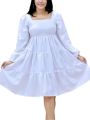 Fashion casual single color frock desaign 2023. 