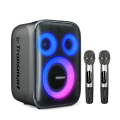 Tronsmart Halo 200 Karaoke Bluetooth Speaker with 2 Mics, Loud Speaker with Powerful Sound and Deep Bass, Party Sync, 5 Lighting Modes, Custom EQ &Lights, 18H Playtime, Supports Mic & Guitar for Party. 