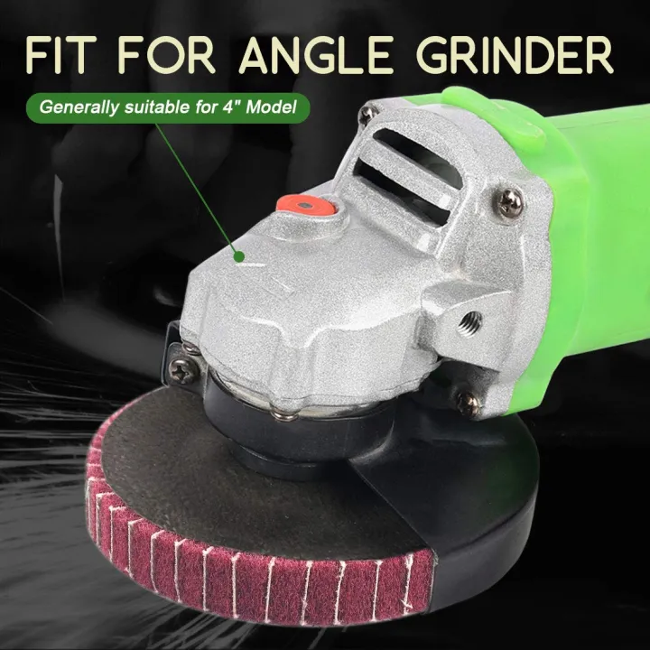 (VDZI)%206PCS%204%20Inch%20240%20Grit%20Red%20Nylon%20Fiber%20Flap%20Discs%20with%20Sandpaper,perfect%20for%20Paint%20Remove%20&%20Stainless%20Steel%20Tube%20Polishing%20-%20Image%202